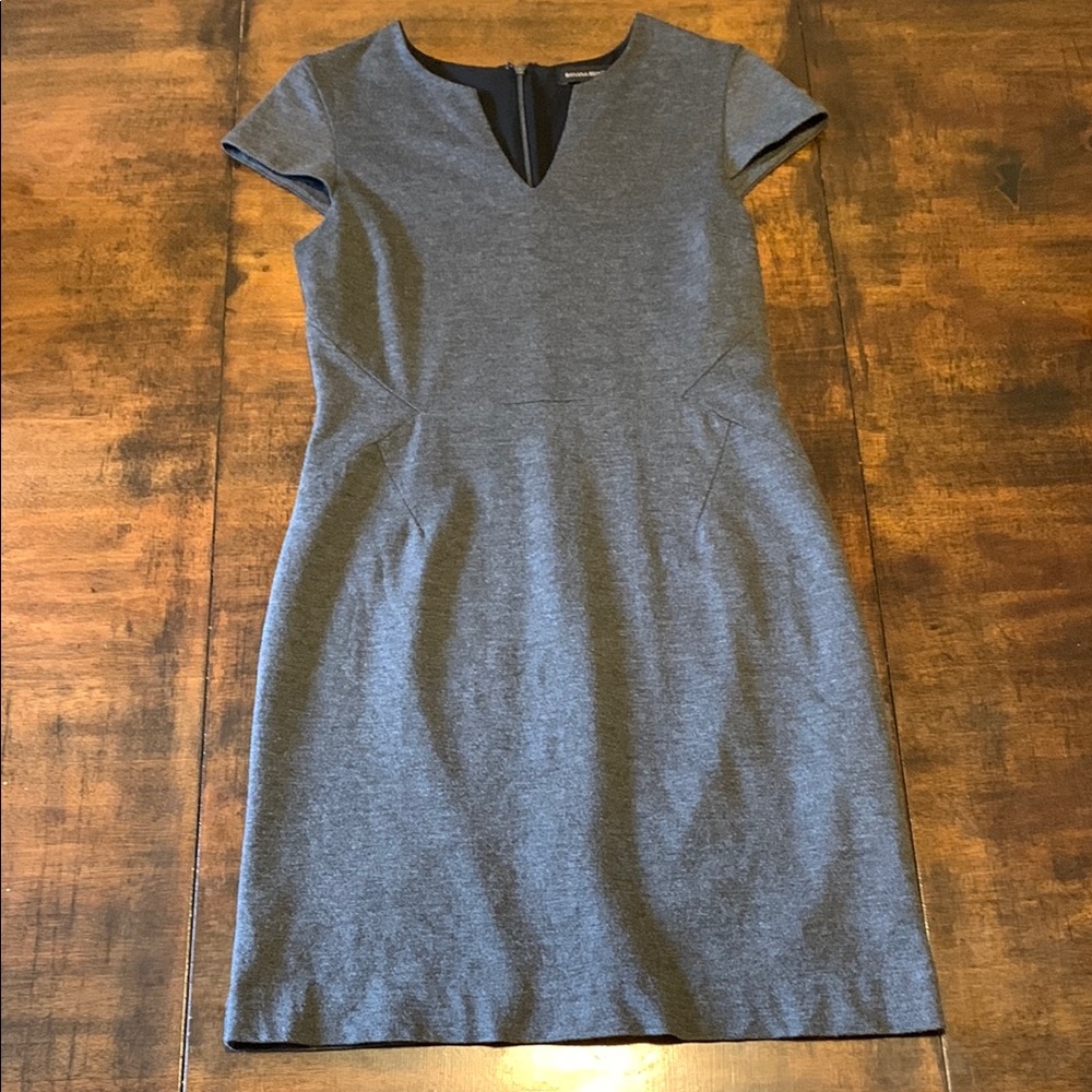 Banana Republic Charcoal Mini Dress Cap Sleeves